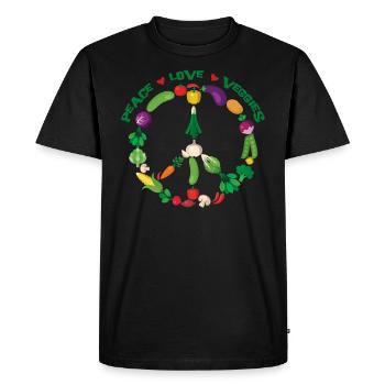 Agriculture paysanne - T-shirt Premium bio Homme - noir - Devant - Nico (187cm)