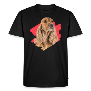 Cocker Spaniel puppy dog gift idea - Men's Premium Organic T-Shirt - black - Front - Nico (187cm)