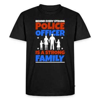 police - T-shirt Premium bio Homme - noir - Devant - Nico (187cm)