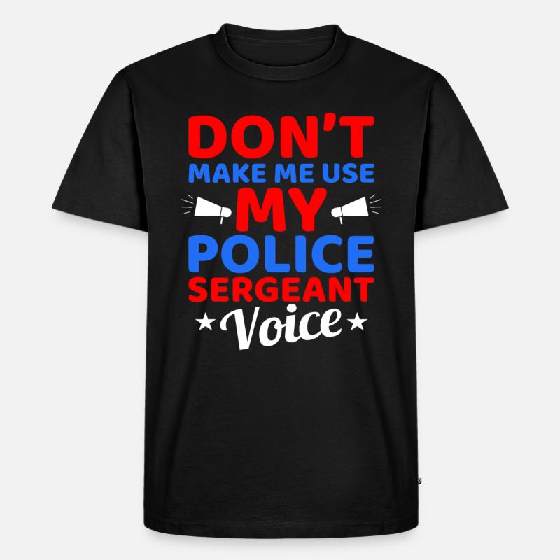 Polizei - Männer Premium Bio T-Shirt - Schwarz