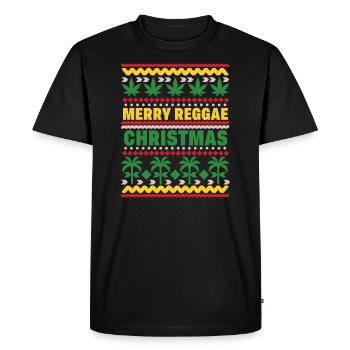 Ugly Reggae Christmas, Christmas, xmas, Advent - T-shirt Premium bio Homme - noir - Devant - Nico (187cm)
