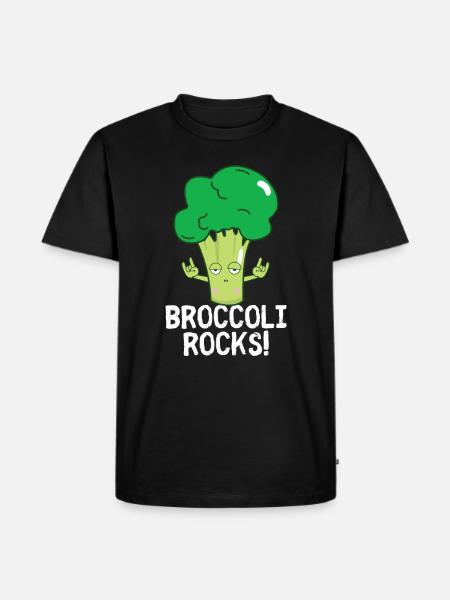 broccoli - Men's Premium Organic T-Shirt - black