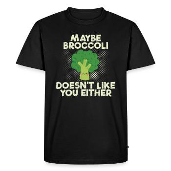 brocoli - T-shirt Premium bio Homme - noir - Devant - Nico (187cm)