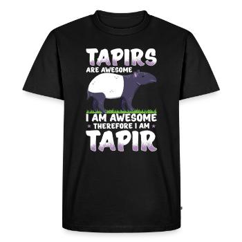 tapir - T-shirt Premium bio Homme - noir - Devant - Nico (187cm)