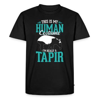 tapir - T-shirt Premium bio Homme - noir - Devant - Nico (187cm)