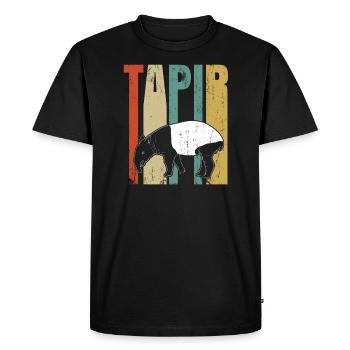 tapir - T-shirt Premium bio Homme - noir - Devant - Nico (187cm)