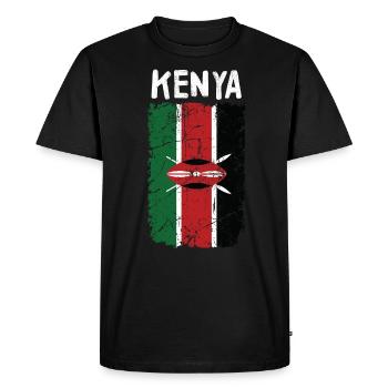 Kenya - T-shirt Premium bio Homme - noir - Devant - Nico (187cm)