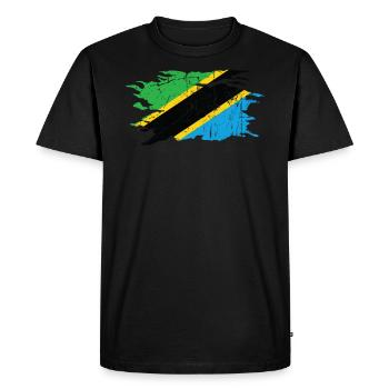 Tanzanie - T-shirt Premium bio Homme - noir - Devant - Nico (187cm)