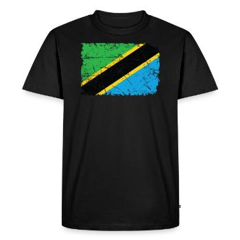 Tanzanie - T-shirt Premium bio Homme - noir - Devant - Nico (187cm)
