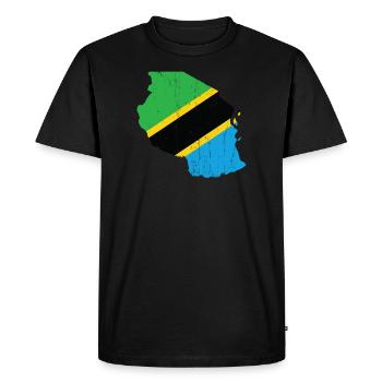 Tanzanie - T-shirt Premium bio Homme - noir - Devant - Nico (187cm)