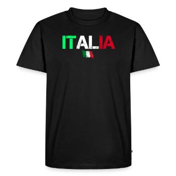Rome Italy - Men's Premium Organic T-Shirt - black - Front - Nico (187cm)