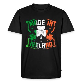 Irlande - T-shirt Premium bio Homme - noir - Devant - Nico (187cm)