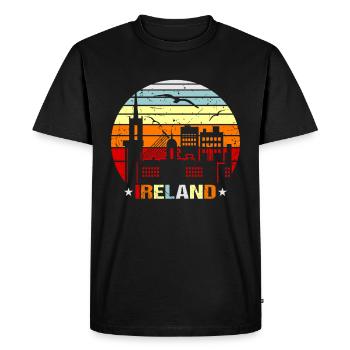 Irlande - T-shirt Premium bio Homme - noir - Devant - Nico (187cm)