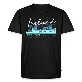 Irlande - T-shirt Premium bio Homme - noir - Devant - Nico (187cm)