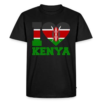 Kenya - T-shirt Premium bio Homme - noir - Devant - Nico (187cm)