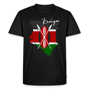 Kenya - T-shirt Premium bio Homme - noir - Devant - Nico (187cm)