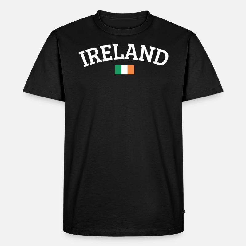 Irland - Männer Premium Bio T-Shirt - Schwarz