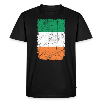 Irlande - T-shirt Premium bio Homme - noir - Devant - Nico (187cm)