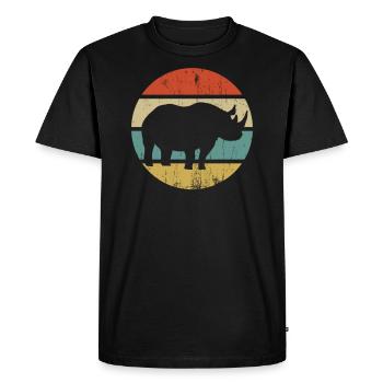 Rhinocéros rhinocéros - T-shirt Premium bio Homme - noir - Devant - Nico (187cm)