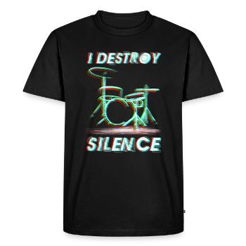 Drums drummer drummer gift - Men's Premium Organic T-Shirt - black - Front - Nico (187cm)