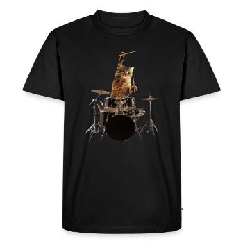Drums drummer drummer gift - Men's Premium Organic T-Shirt - black - Front - Nico (187cm)