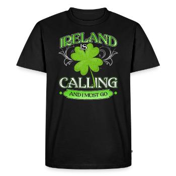 Irlande - T-shirt Premium bio Homme - noir - Devant - Nico (187cm)
