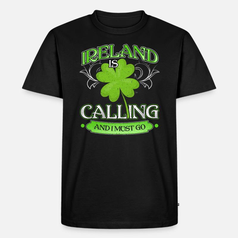 Irland - Männer Premium Bio T-Shirt - Schwarz