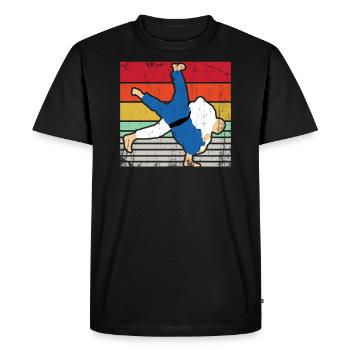 judo - Men's Premium Organic T-Shirt - black - Front - Nico (187cm)