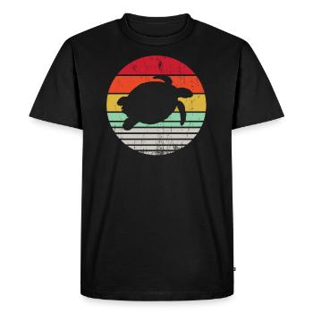 turtle - Men's Premium Organic T-Shirt - black - Front - Nico (187cm)