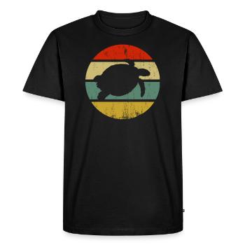 turtle - Men's Premium Organic T-Shirt - black - Front - Nico (187cm)