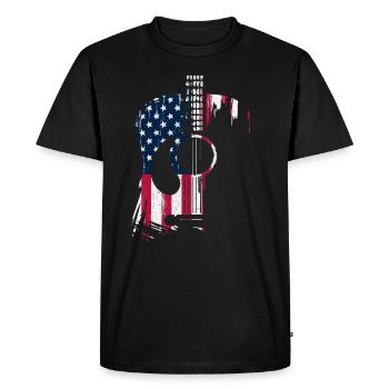Guitare - T-shirt Premium bio Homme - noir - Devant - Nico (187cm)