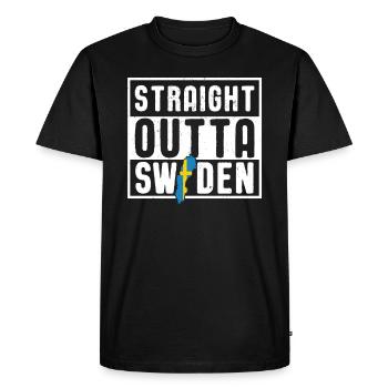 Suède - T-shirt Premium bio Homme - noir - Devant - Nico (187cm)