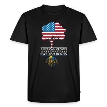 Suède - T-shirt Premium bio Homme - noir - Devant - Nico (187cm)