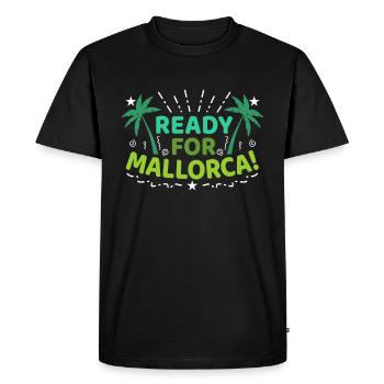 Majorque - T-shirt Premium bio Homme - noir - Devant - Nico (187cm)