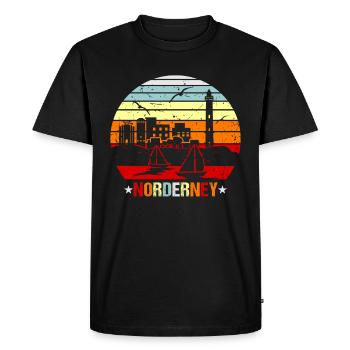 Norderney - T-shirt Premium bio Homme - noir - Devant - Nico (187cm)
