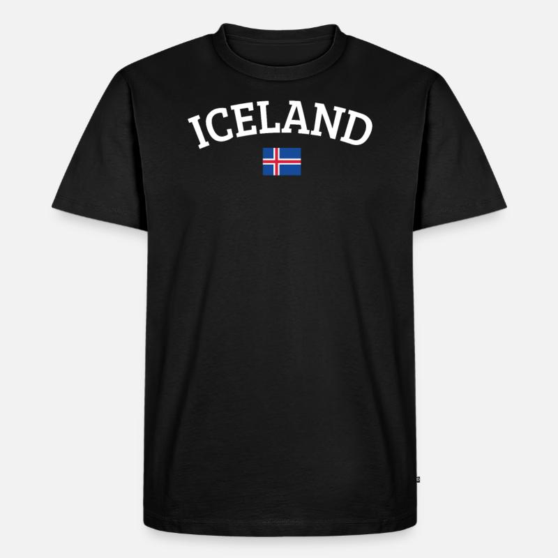 Island - Männer Premium Bio T-Shirt - Schwarz