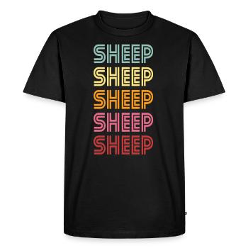 sheep - Men's Premium Organic T-Shirt - black - Front - Nico (187cm)