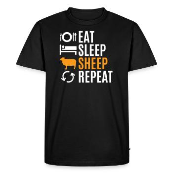 sheep - Men's Premium Organic T-Shirt - black - Front - Nico (187cm)