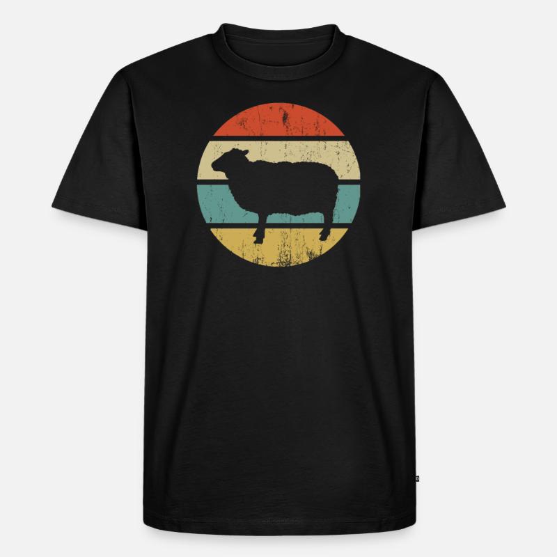 Schaf - Männer Premium Bio T-Shirt - Schwarz