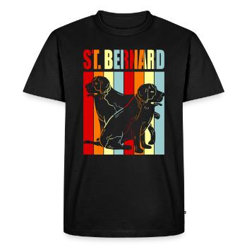 St. bernard - Men's Premium Organic T-Shirt - black - Front - Nico (187cm)