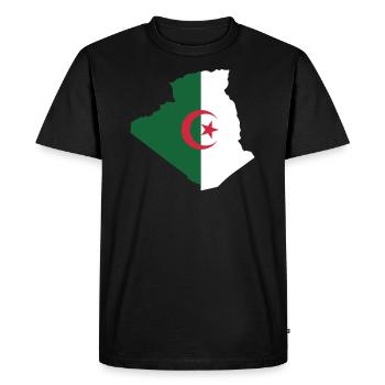 Algérie - T-shirt Premium bio Homme - noir - Devant - Nico (187cm)