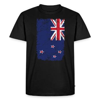New Zealand - Men's Premium Organic T-Shirt - black - Front - Nico (187cm)