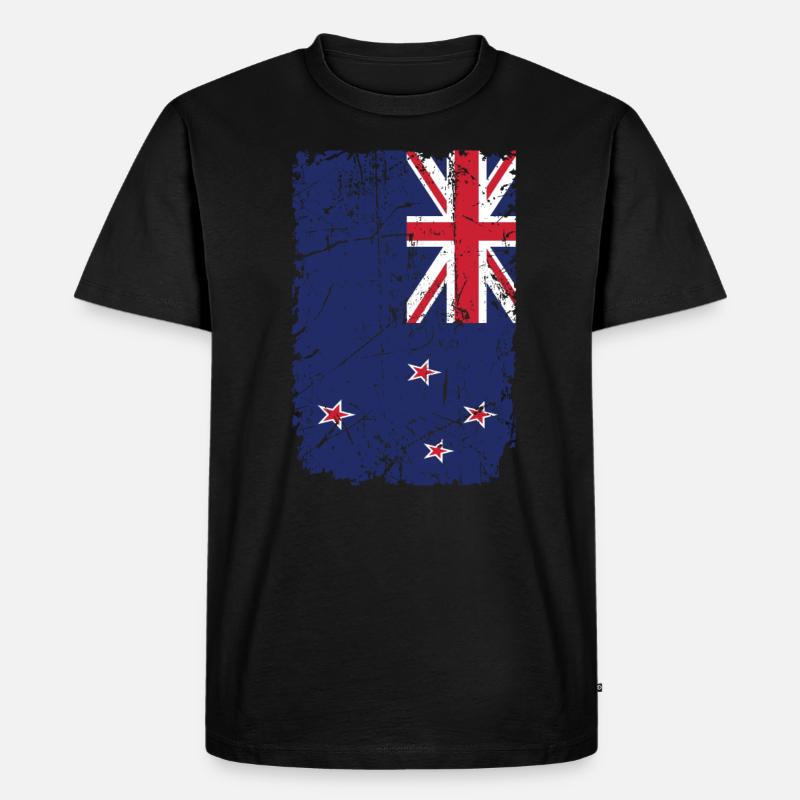 Neuseeland - Männer Premium Bio T-Shirt - Schwarz