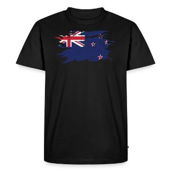 nouvelle-Zélande - T-shirt Premium bio Homme - noir - Devant - Nico (187cm)