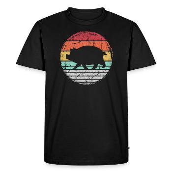 porc - T-shirt Premium bio Homme - noir - Devant - Nico (187cm)