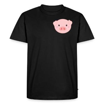 porc - T-shirt Premium bio Homme - noir - Devant - Nico (187cm)