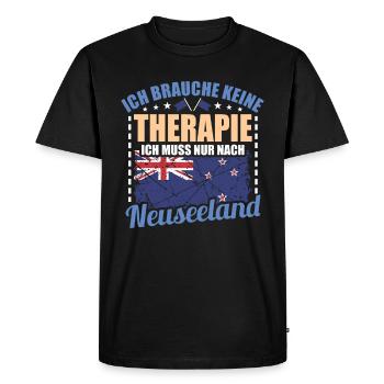 nouvelle-Zélande - T-shirt Premium bio Homme - noir - Devant - Nico (187cm)