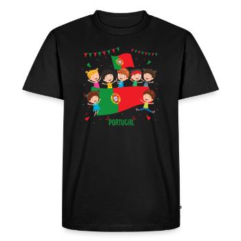 Portugal - T-shirt Premium bio Homme - noir - Devant - Nico (187cm)