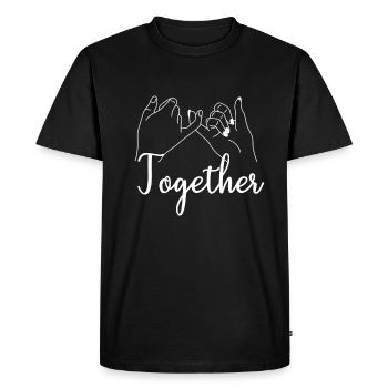 Couple de valentine couple - T-shirt Premium bio Homme - noir - Devant - Nico (187cm)