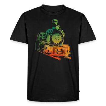 train - T-shirt Premium bio Homme - noir - Devant - Nico (187cm)